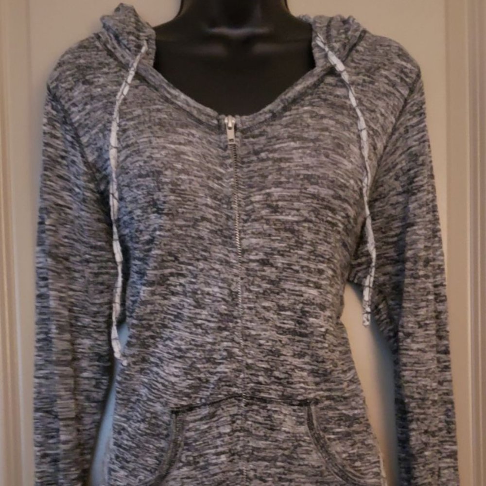Miss Chievous Grey Lace Hoodie Jacket - XL